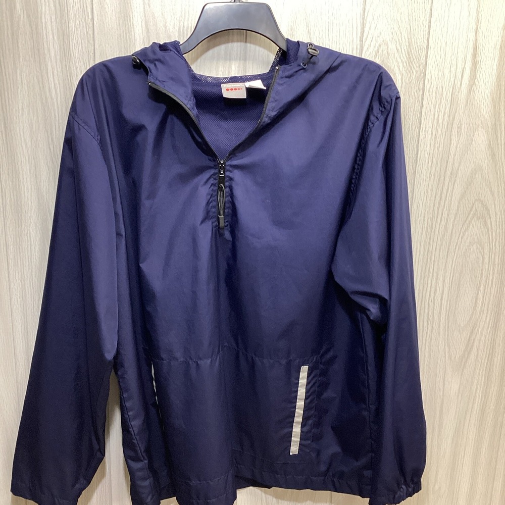 PROSPIRIT Men's (Size L) Long Sleeve Pull Over Hooded Windbreaker 1/4 Zip Jacket